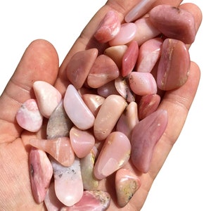 Pink Opal Tumbled Stone - Multiple Sizes Available - Peruvian Opal Crystal - Polished Pink Opal Gemstone - Pink Crystal