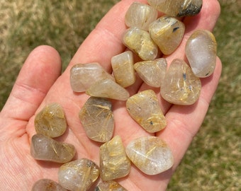 ゴールデンルチルクォーツ 大型タンブルストーン - Etsy 日本