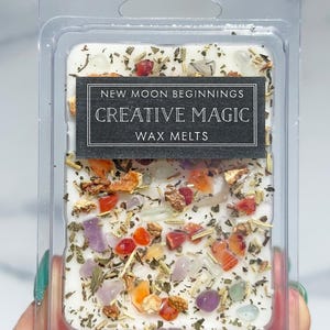 Creative Magic Wax Melts - Crystal Wax Melt - Mint Scent - Intention Wax Melt - Soy Wax Melts for Focus & Concentration - Handmade!