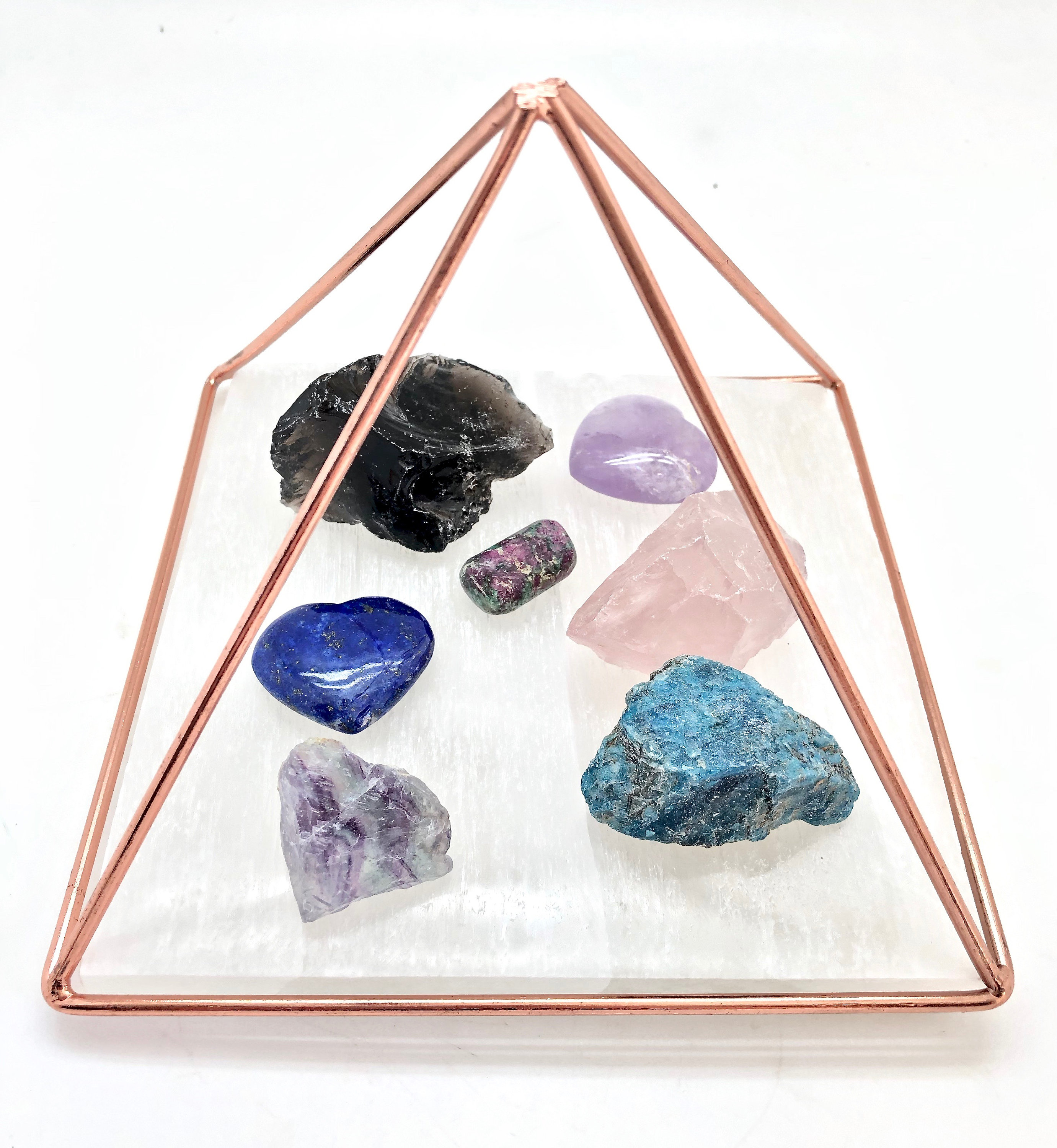 Small Copper Crystal Charging Pyramid