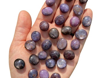 Star Robijn korund getrommelde cabochon - meerdere maten beschikbaar - gepolijste robijn cabochon - getrommelde ster robijn kristal - ster robijn edelsteen