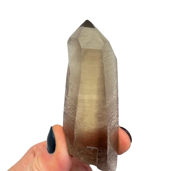 Smoky Citrine Lemurian Quartz Crystal Point (1.5" - 4.5") - Natural Citrine Lemurian Crystal - Raw Lemurian Citrine Quartz from Brazil