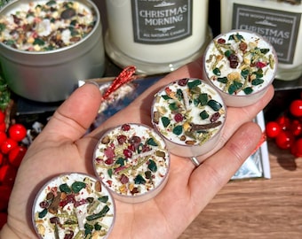 Christmas Morning Candles - Holiday Crystal Candle - Christmas Candle - Soy Winter Candles & Tealights - Soy Aromatherapy Candle - Handmade!