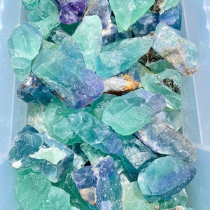 Raw Fluorite Crystal 0.5 3.5 Rough Fluorite from Mexico Rainbow Fluorite Crystal Rainbow Fluorite Stone Mexican Fluorite Raw image 9