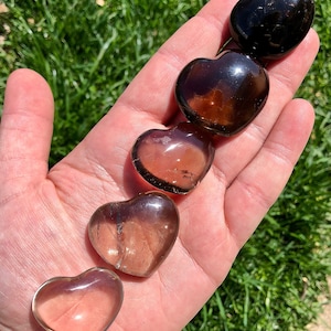 Smoky Quartz Crystal Heart - Smoky Quartz Polished Heart- Mini Crystal Heart - Extra Quality - Crystals and Stones - Root Chakra