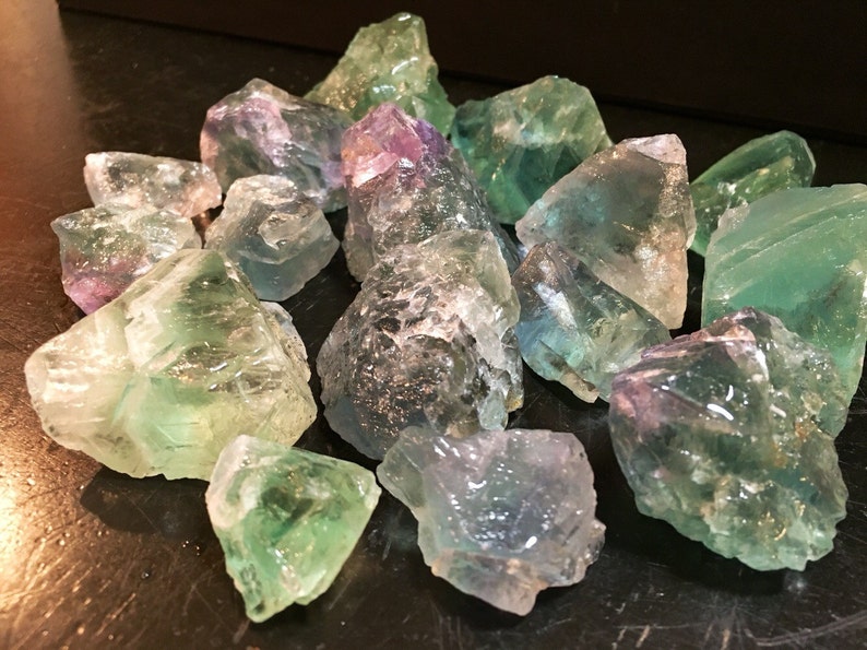 Raw Fluorite Crystal rainbow fluorite crystal green | Etsy