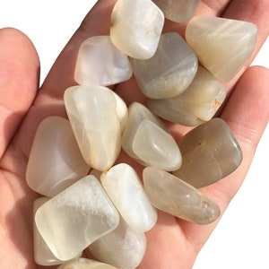 Moonstone Tumbled Stone - Multiple Sizes Available - Polished Light Moonstone Crystal - Tumbled Moonstone Gemstone - White Moonstone Crystal