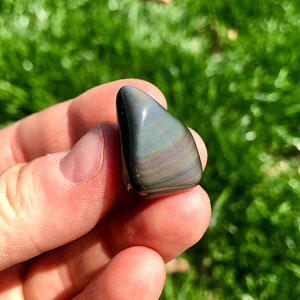 Piedras pulidas de obsidiana arcoíris: varios tamaños disponibles: cristal de obsidiana arcoíris pulida, obsidiana arcoíris pulida, obsidiana llamativa