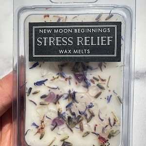 Stress Relief Wax Melts - Crystal Wax Melt - Calming Wax Melts - Soy Wax Melts - Lavender Wax Melts - Lavender Aromatherapy - Handmade!