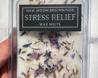 Stress Relief Wax Melts - Crystal Wax Melt - Calming Wax Melts - Soy Wax Melts - Lavender Wax Melts - Lavender Aromatherapy - Handmade!