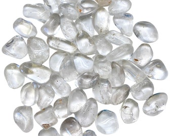 Clear Quartz Tumbled Stone - High Quality Grade A - Multiple Sizes Available - Tumbled Clear Quartz Crystals - Gemstone for Amplification