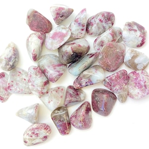 Ruby Tourmaline Tumbled  Stone - Multiple Sizes Available - Tumbled Pink Tourmaline Crystal - Pink Tourmaline Gemstone - Red Tourmaline