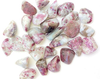 Ruby Tourmaline Tumbled  Stone - Multiple Sizes Available - Tumbled Pink Tourmaline Crystal - Pink Tourmaline Gemstone - Red Tourmaline