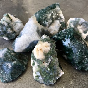 Raw Moss Agate Stone Raw Stones Raw Moss Agate Crystal Healing Crystals and Stones Moss Agate Stone Rough Moss Agate Crystal image 10