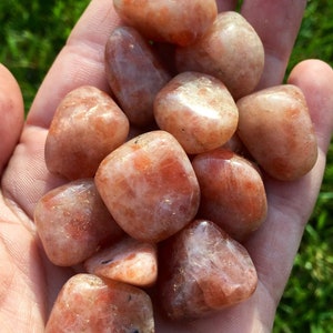Sunstone Tumbled Crystal - Multiple Sizes Available - Polished Sunstone - Orange Sunstone Gemstone - Tumbled Sunstone - Happiness Crystal