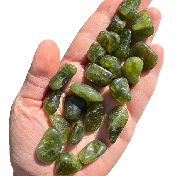 Vesuvianite Tumbled Stone - Grade AAA - Multiple Sizes Available - Tumbled Vesuvianite Crystal - Polished Vesuvianite - Idocrase Gemstone