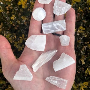10 Piece Selenite Pack - Selenite for Windows & Doorways - Selenite for Home Protection - Selenite for Corners of Home - Broken Selenite Lot