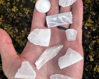 10 Piece Selenite Pack - Selenite for Windows & Doorways - Selenite for Home Protection - Selenite for Corners of Home - Broken Selenite Lot