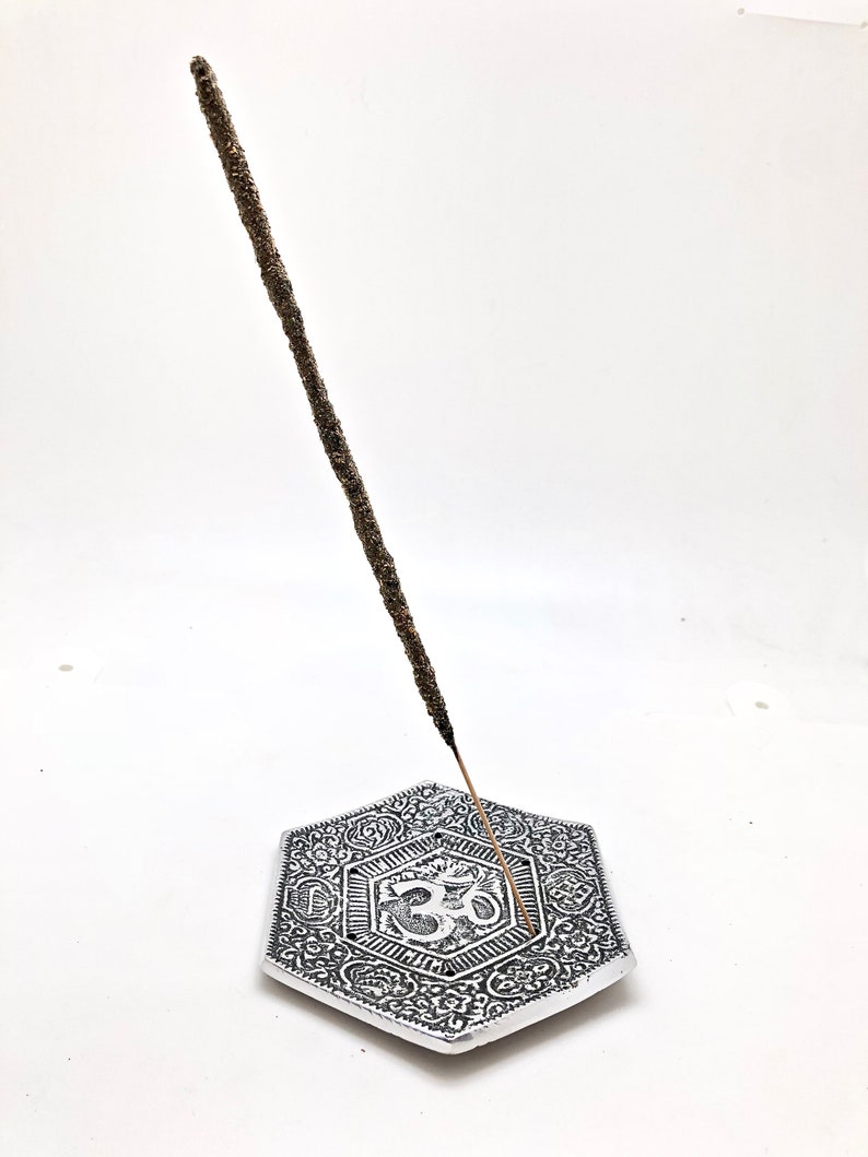 Om Incense Burner 4 Aluminum Incense Holder Om Cone Etsy
