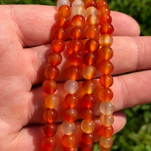 Carnelian Bracelet - Carnelian Jewelry - Elastic Bracelet - Crystal Bracelet - Stretch Bracelet - Genuine Carnelian Gemstone