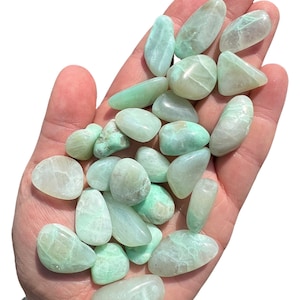 Garnierite Tumbled Stone - Multiple Sizes Available - Tumbled Garnierite Crystal - Polished Green Moonstone Gemstone - Green Crystal