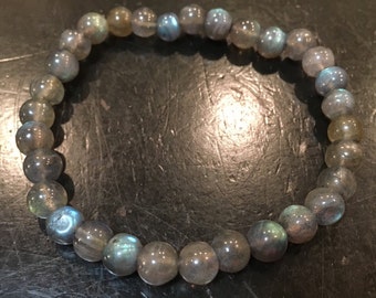 Labradorite Bracelet - Healing Crystal Bracelet - Labradorite Jewelry - Labradorite elastic bracelet - Labradorite stone - labradorite