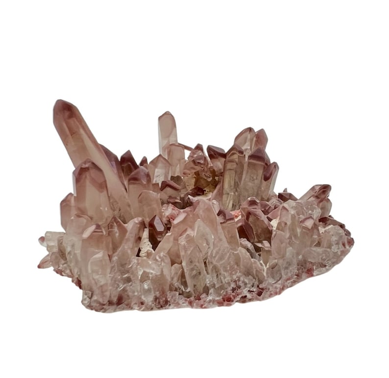 Lithium Quartz Cluster Lithium Quartz Crystal Raw Lithium Quartz Crystal Cluster Rough Pink Lithium Quartz Natural Brazilian Quartz image 1