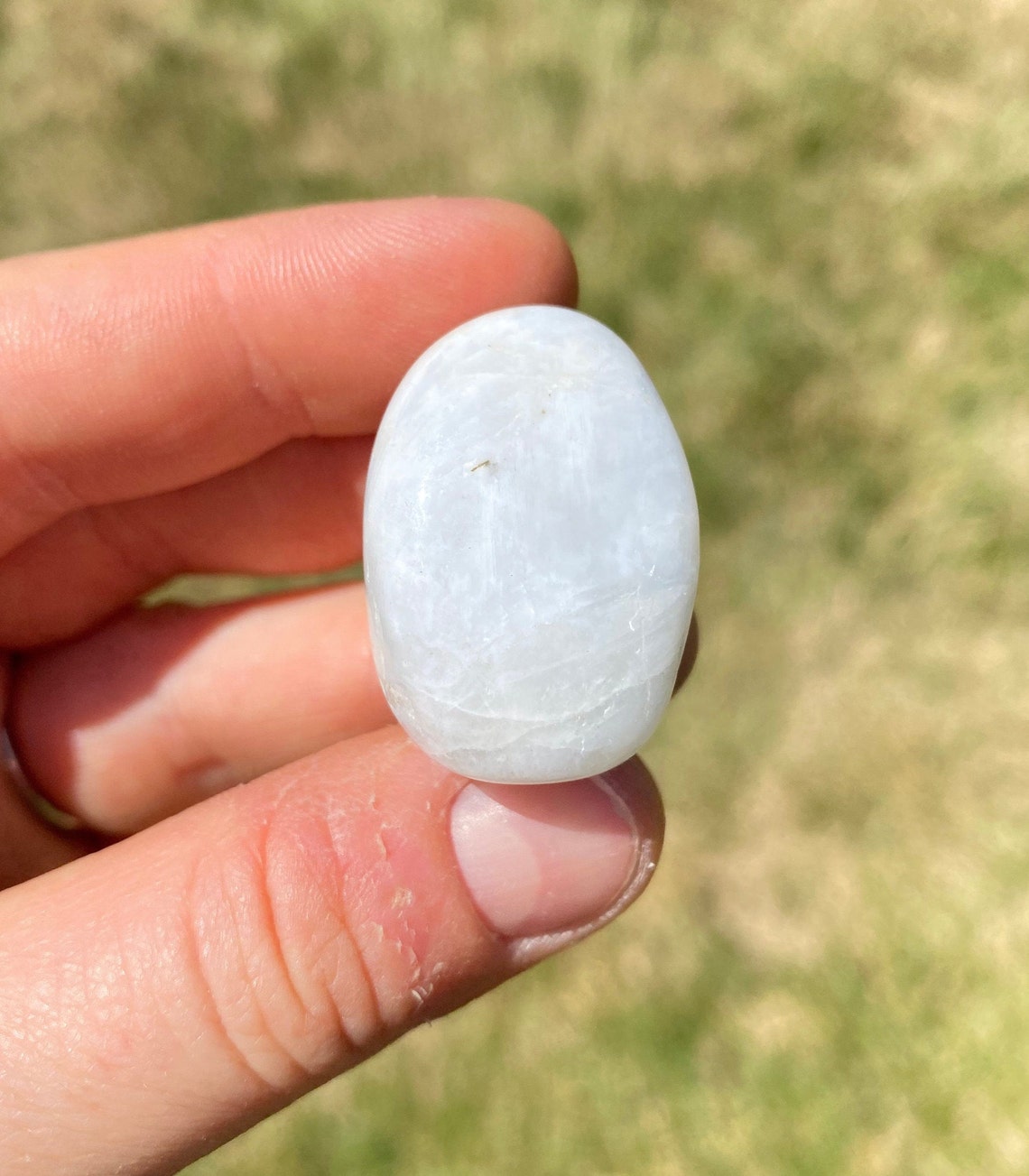 White Moonstone crystal XL 11.5 tumbled stones Etsy