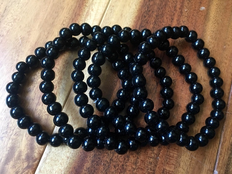 Black Obsidian Bracelet Healing Crystal Bracelet Jewelry - Etsy