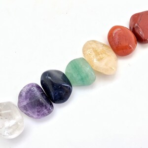 Seven Chakra Crystal Set - 7 Chakra Set - Tumbled Chakra Stone Set - Beginner Crystal Set - Cleansing Crystal - Chakra Balancer - Chakra Kit image 5