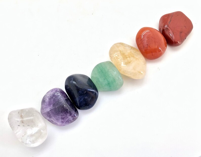 Seven Chakra Crystal Set - 7 Chakra Set - Tumbled Chakra Stone Set - Beginner Crystal Set - Cleansing Crystal - Chakra Balancer - Chakra Kit image 5