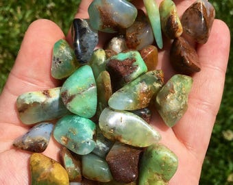 Chrysoprase Tumbled Stone - Multiple Sizes Available - Tumbled Chrysoprase Crystal - Polished Chrysoprase Gemstone - Natural Chrysophase