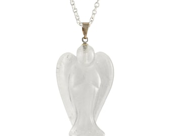 Engelenhanger 1,25" bergkristalketting - Engelkwartsketting - Engelkwartshanger - Kristalkwartshanger - Helend kristal