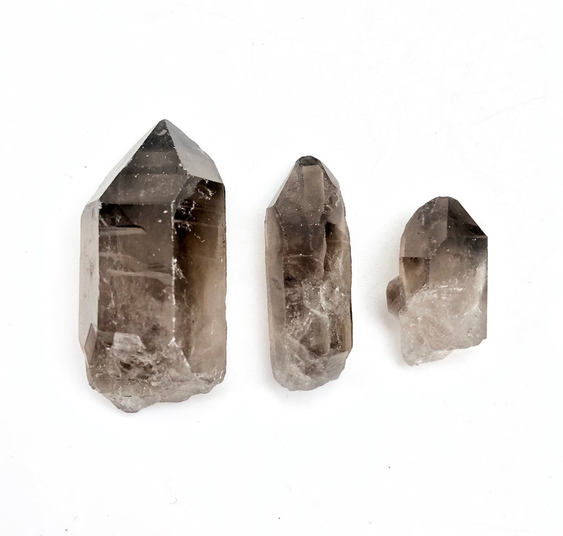 Raw Smoky Quartz Point Crystal Raw Smoky Quartz Crystal Crystal Quartz Natural Smoky Quartz Point from Brazil Smoky Quartz Raw image 1