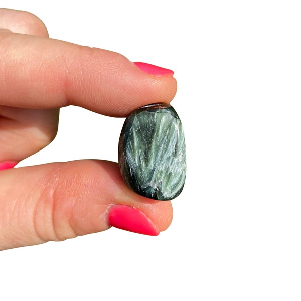 Seraphinite Tumbled Stone - Multiple Sizes - Tumbled Seraphinite Crystal - Polished Seraphinite Pocket Gemstones - Seraphinite Tumbles