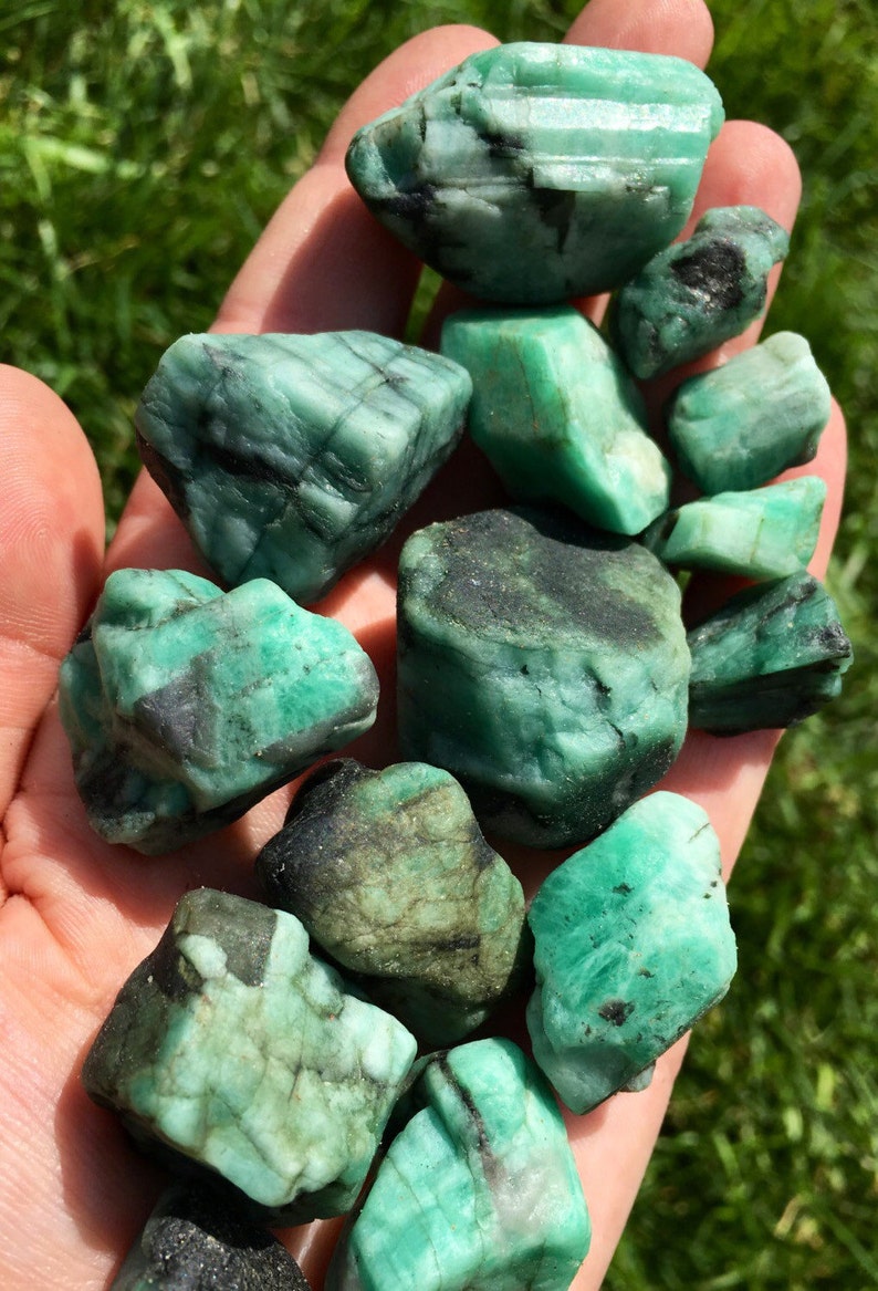 Raw Emerald Stone Genuine Emerald Crystal Natural Emerald - Etsy