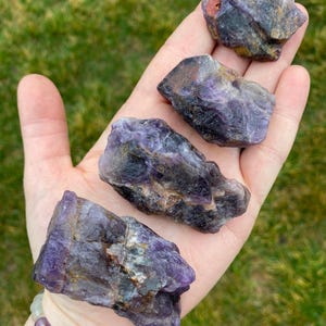 Raw Amethyst Hematite Crystal - Amethyst Crystals w/ Hematite Inclusions - Raw Hematite in Amethyst - Rough Amethyst with Hematite Inclusion