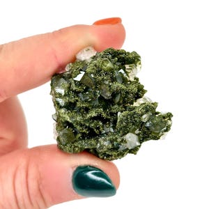 Fairy Forest Epidote with Quartz from Turkey - Epidote Specimen - Fairy Forest Epidote Crystal - Raw Epidote on Raw Quartz - Epidote Raw