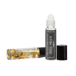 Full Moon Oil Roller Bottle - Release & Let Go Roller Bottle Crystals - Fragrance Oil - Perfume Oil - Full Moon Ritual Oil - Roller Ball