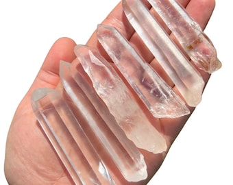 RARE! Singing Lemurian Quartz Crystal Point (1.5" - 6") - Singing Lemurian Crystal - Singing Lemurian Point - Healing Crystals & Stones