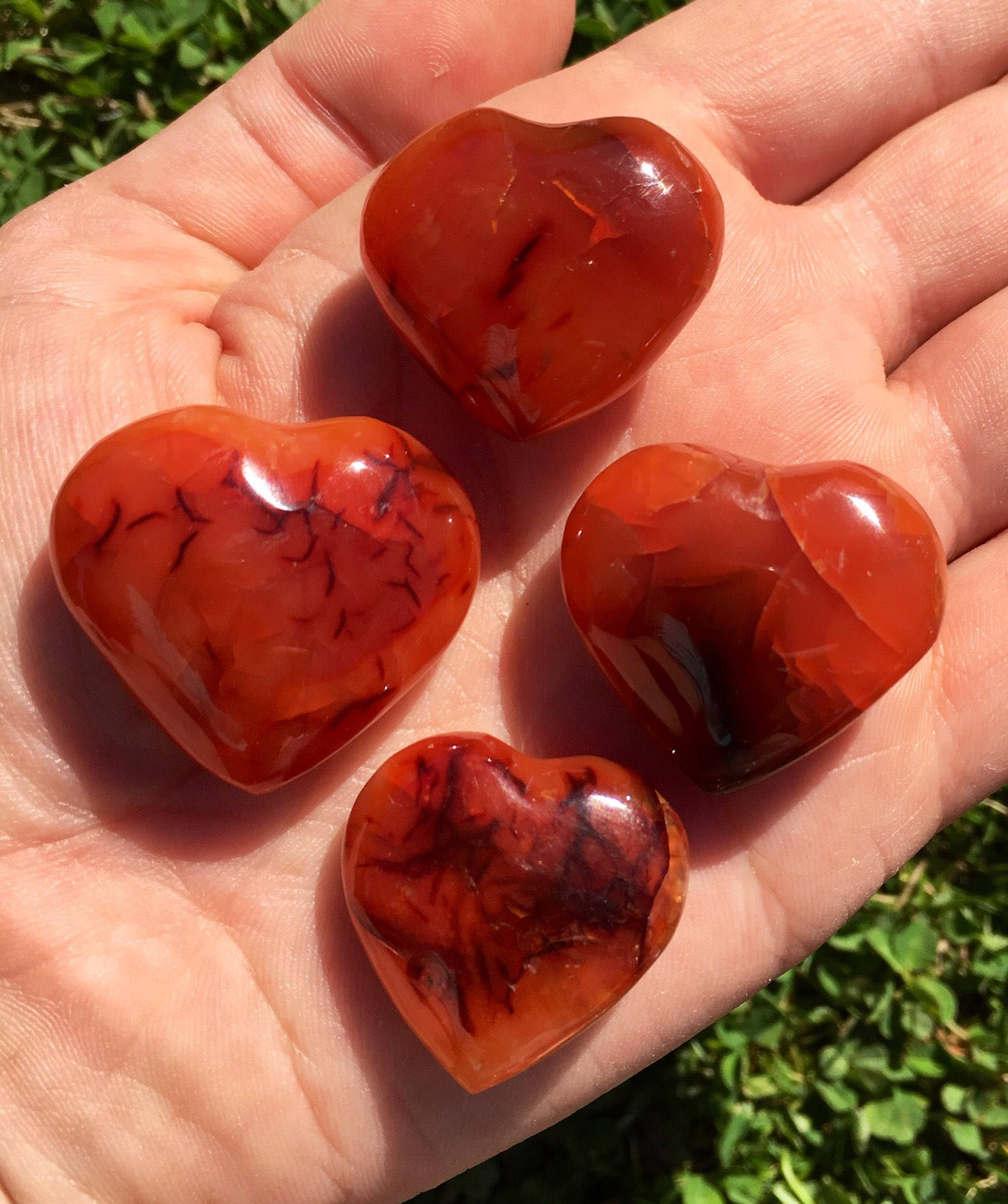 Crystal Healing Gemstone Etsy Video Carnelian Polished Small Heart