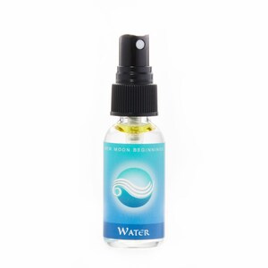Water Element Spray Four Elements Room Spray Aromatherapy Essential Oils Healing Crystals Aquamarine & Amazonite Body Spray 1oz