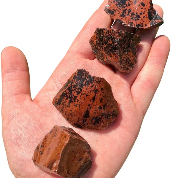 Raw Mahogany Obsidian Crystal (0.5" to 2") Rough Mahogany Obsidian Stone - Healing Crystals & Stones - Natural Mahogany Obsidian Raw