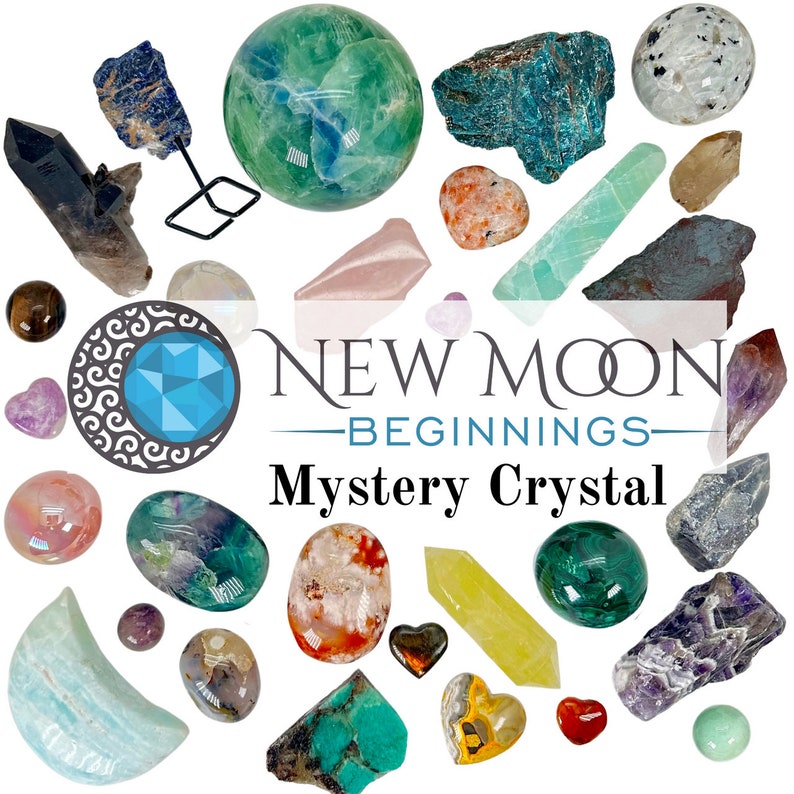 Mystery Crystal from New Moon Beginnings Healing Crystals & Stones Mystery Gemstone Intuitively Chosen Crystal Gift Discounted image 1