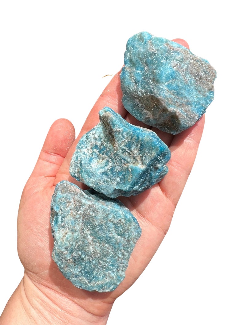 Raw Apatite Crystal Blue Apatite Natural Apatite Rough Apatite Raw Apatite Stone Healing Crystals & Stones Blue Apatite Raw 2" to 2.5"