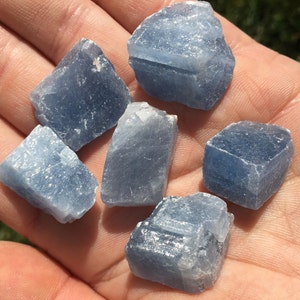 Blue Calcite (.5" - 4") Rough Blue Calcite Crystal - Raw Blue Calcite Stone - Healing Crystals & Stones - Blue Calcite Raw - Natural Calcite