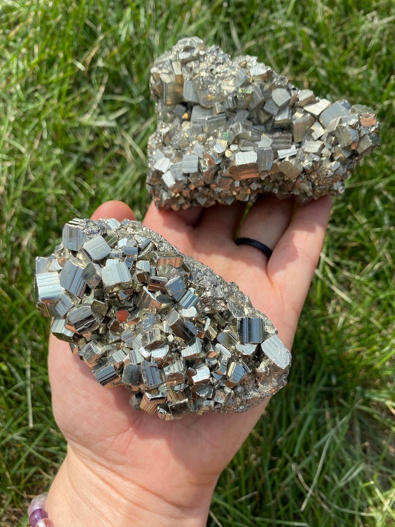 Raw Pyrite Cluster Grade A Raw Pyrite Stone Rough Pyrite Crystal Cluster Gold Pyrite Nugget High Quality, A-Grade Pyrite Cluster image 7