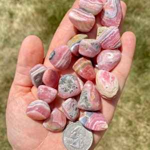 Rhodochrosite Tumbled Crystal 0.5 1.5 Grade AA Tumbled Rhodochrosite Stone Pink Rhodochrosite Gemstone Heart Healer Crystal image 8