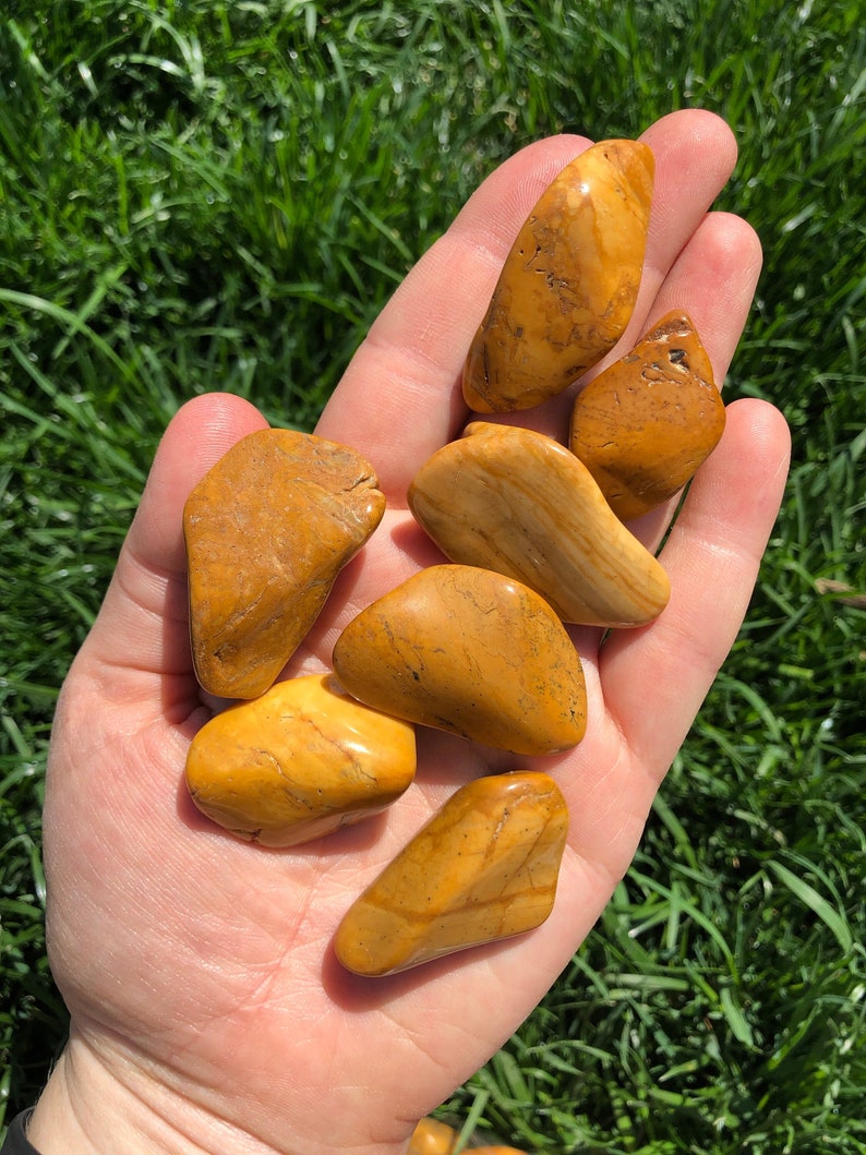 Yellow Jasper Tumbled Crystal Multiple Sizes Available Etsy