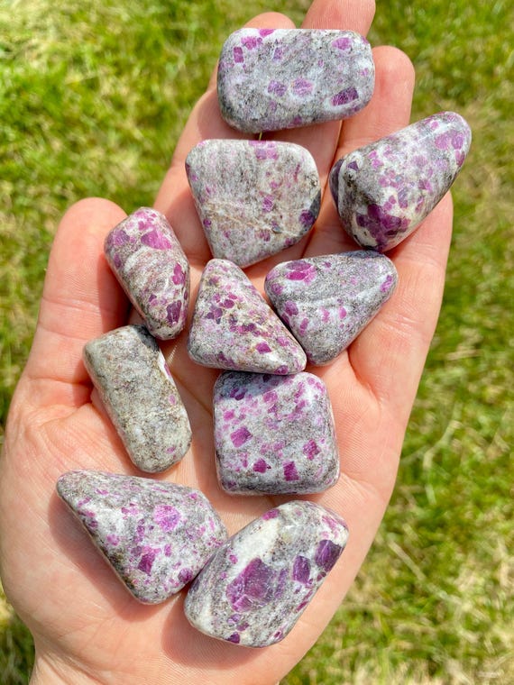 Ruby Feldspar Tumbled Stone - Multiple Sizes Available - Polished Pink Ruby Feldspar Crystal - Fluorescent Mineral - Ruby Feldspar Gemstone
